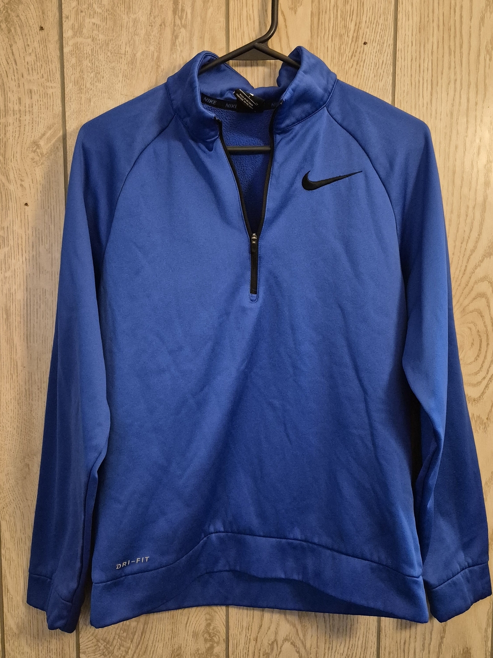 Nike Men's Blue Half-Zip Dri-FIT Performance Pullover
